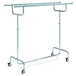 double clothing rack with bars next to each other